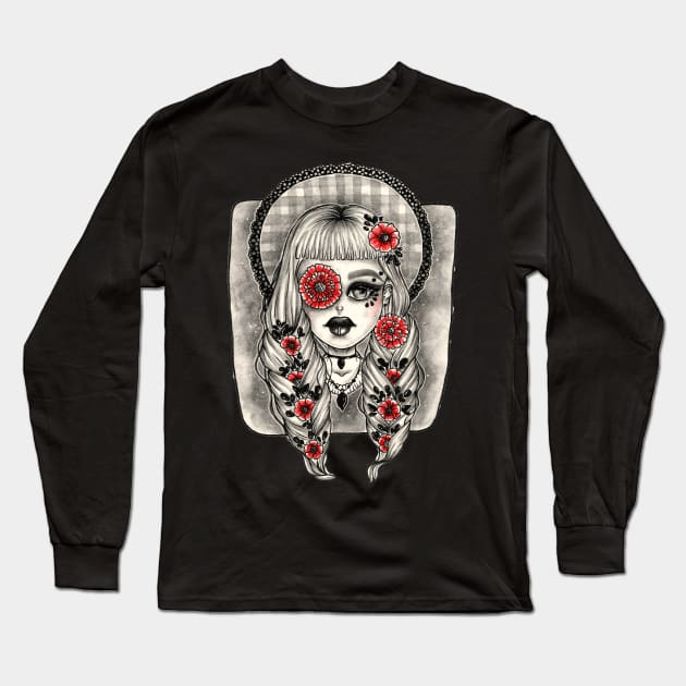 "A reddish dream" Long Sleeve T-Shirt by DrawingsInBloom